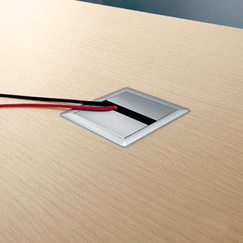 2 Passacavo Per Scrivania Da 60mm - Nero In Lega Di Zinco - Per Organizzare Cavi Su Tavoli E Desktop - Foto 8