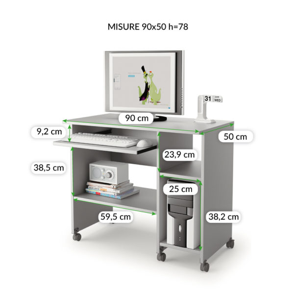 Works - Scrivania per Computer 90x50 Cm - Salone Ufficio